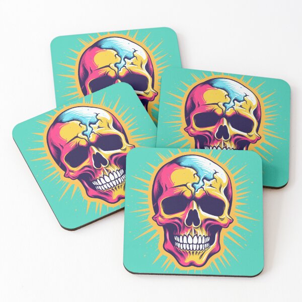 Item preview, Pop Art Neon Skull designed and sold by BeeJoyDesign.