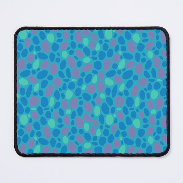 Item preview, PEBBLY BOTTOM Abstract Mid-Century Pebbles Minimalist Undersea Ocean Sea Texture Pattern in Purple Turquoise Royal Blue on Blue - UnBlink Studio by Jackie Tahara designed and sold by Jackie Tahara of UnBlink Studio.