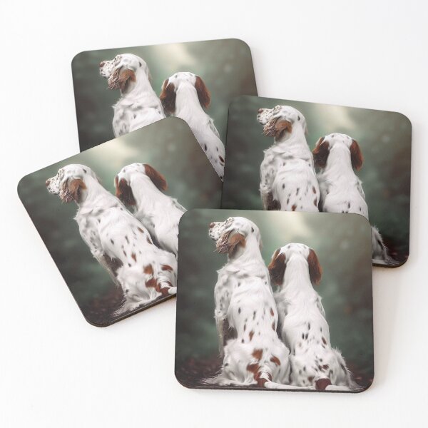 Item preview, Brother Reflection: White and Orange English Setters in Nature designed and sold by Woof-n-Wear.