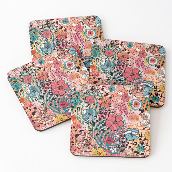 Item preview, Abstract floral pattern clash designed and sold by SweetCoolVibes.