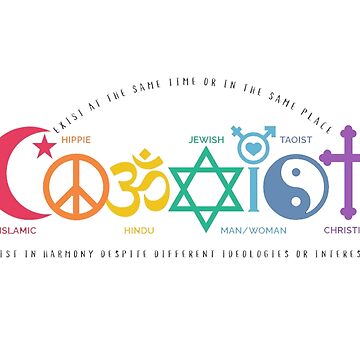 Artwork thumbnail, Coexist Symbol rainbow by Inked-Attire