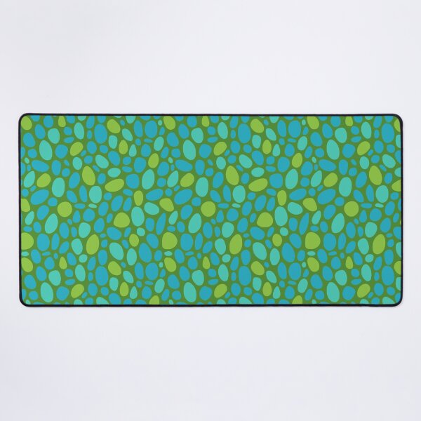 Item preview, PEBBLY BOTTOM Abstract Mid-Century Pebbles Minimalist Undersea Ocean Sea Texture Pattern in Turquoise Blue Green on Dark Green - UnBlink Studio by Jackie Tahara designed and sold by Jackie Tahara of UnBlink Studio.