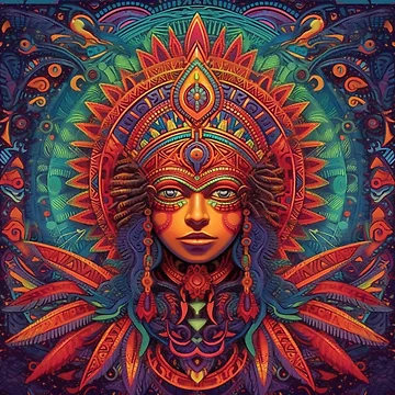Artwork thumbnail, Abstract Aztec Patterns by Desfix