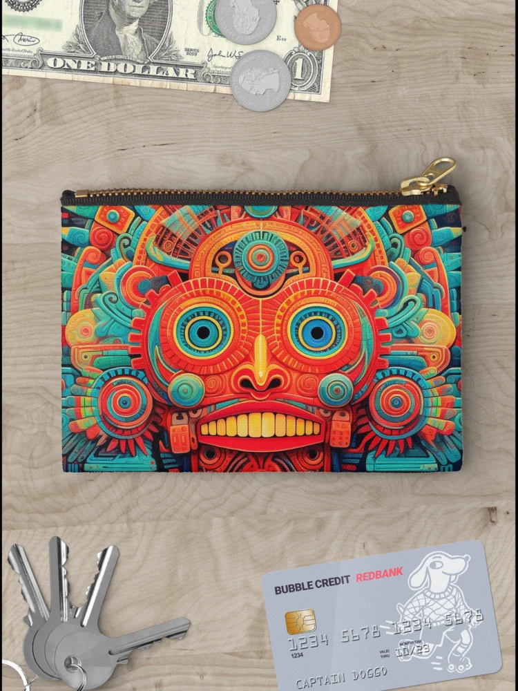 Thumbnail 3 of 4, Zipper Pouch, Abstract Aztec Patterns designed and sold by Desfix.