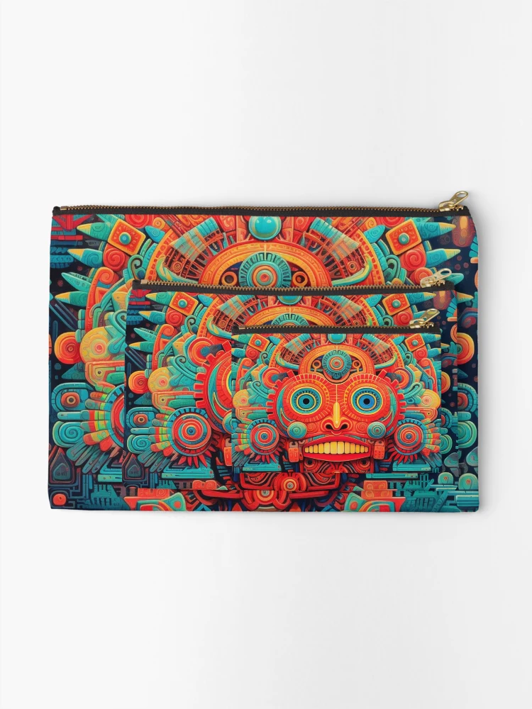 Thumbnail 2 of 4, Zipper Pouch, Abstract Aztec Patterns designed and sold by Desfix.
