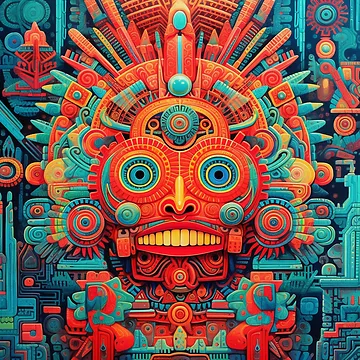 Artwork thumbnail, Abstract Aztec Patterns by Desfix