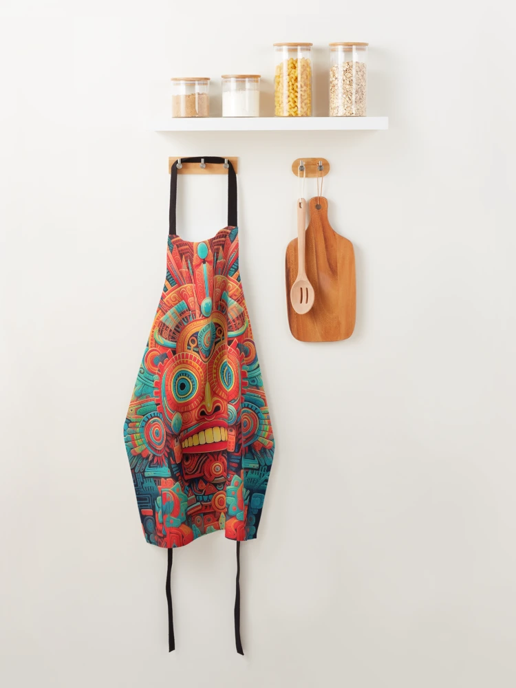 Thumbnail 4 of 6, Apron, Abstract Aztec Patterns designed and sold by Desfix.