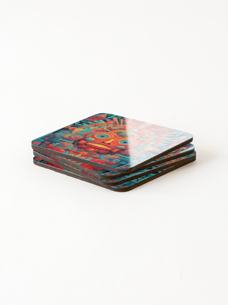 Thumbnail 4 of 5, Coasters (Set of 4), Abstract Aztec Patterns designed and sold by Desfix.