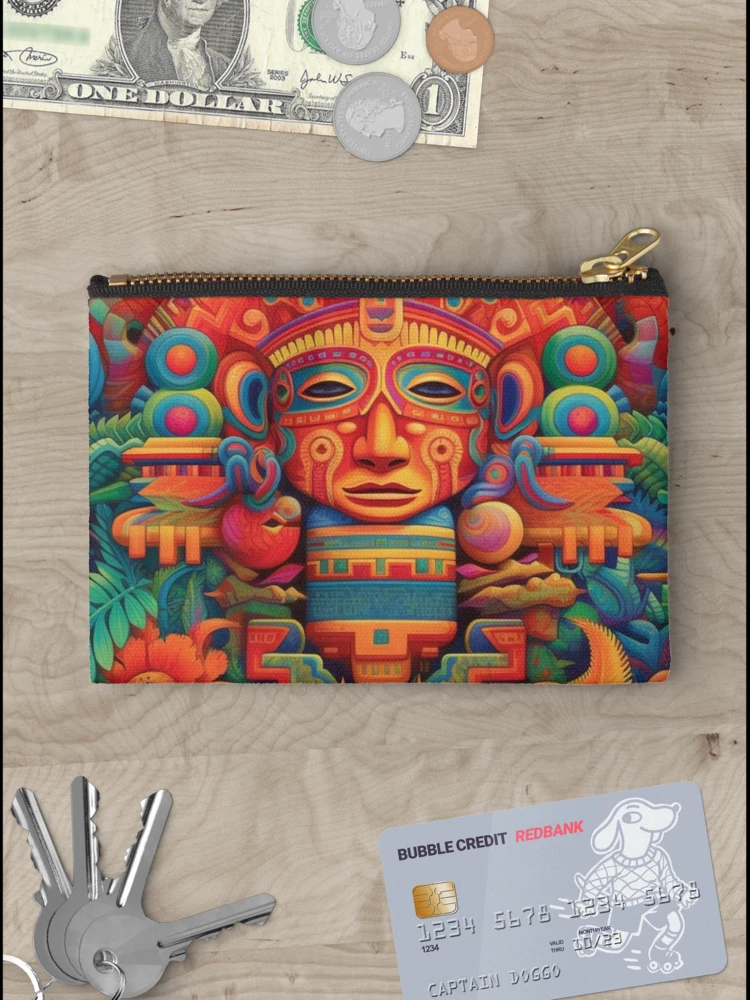Thumbnail 3 of 4, Zipper Pouch, Abstract Aztec Patterns designed and sold by Desfix.
