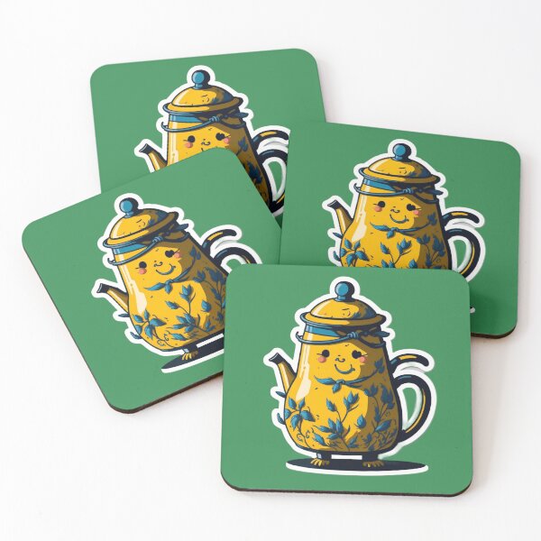 Item preview, Cute Yellow Teapot Character  designed and sold by TGAL2.
