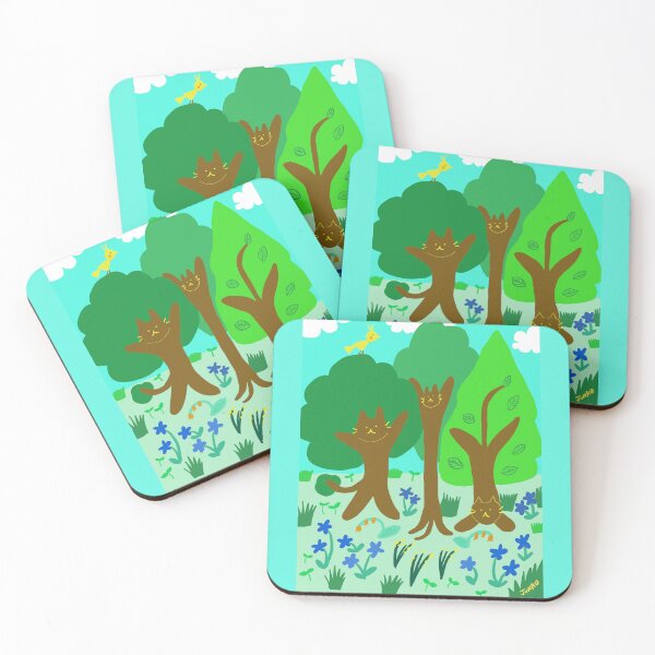 Item preview, Tree Cats designed and sold by WowByJunko.