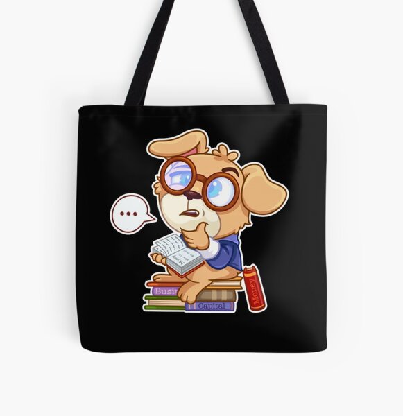 Curious Pup All Over Print Tote Bag