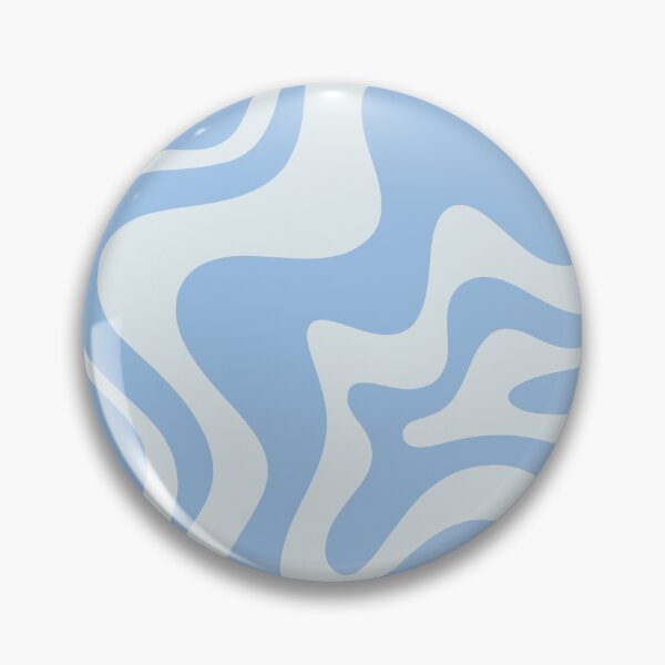 Item preview, Retro Liquid Swirl Abstract Pattern in Pastel Powder Blue  designed and sold by kierkegaard.