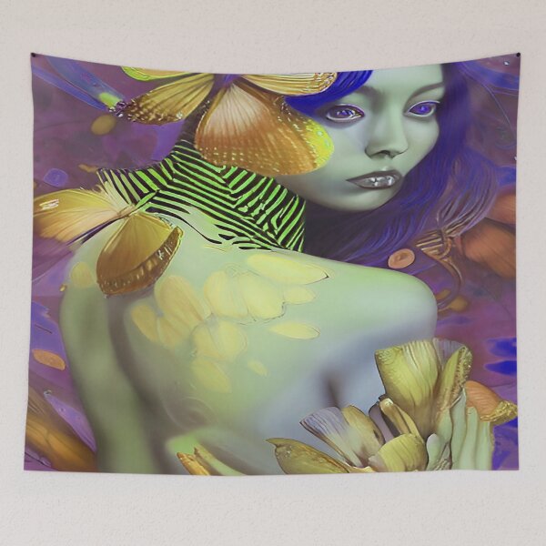 Item preview, Female Abstract Blue Hair Abstract designed and sold by deniselynnimage.