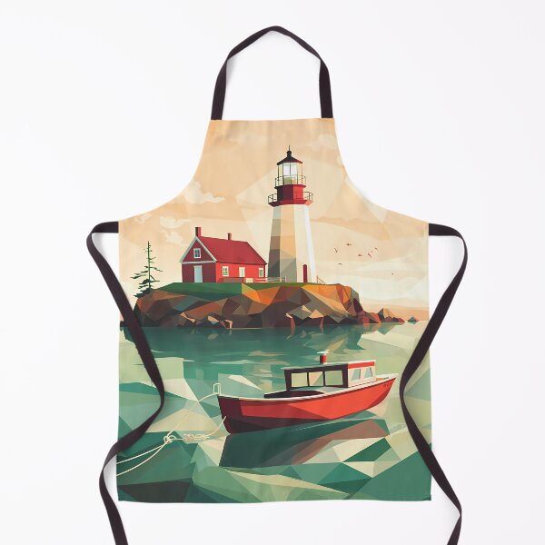Item preview, Fishing Boat and Lighthouse, East Coast Vibes designed and sold by SWReflections.