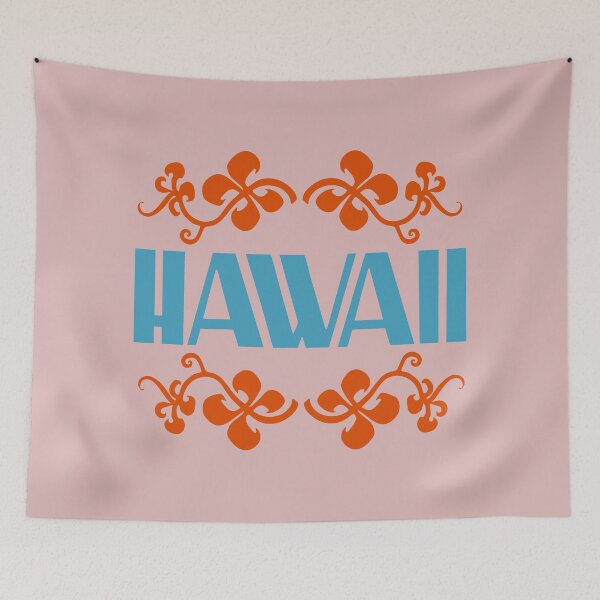 Item preview, HAWAII. VINTAGE STYLE. ORANGE/BLUE. designed and sold by 5hertz.