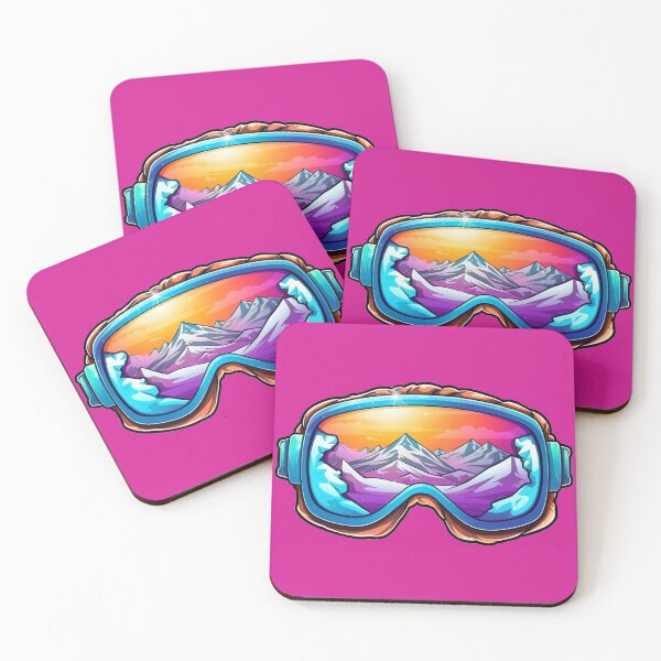 Item preview, Mountain Reflections: Vibrant Ski Goggles Sticker designed and sold by BlahNM505.