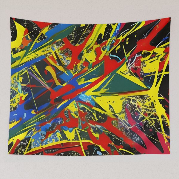 Item preview, Cosmic Confetti: Abstract Splashed Art on Noir designed and sold by Gemini Maison Print.