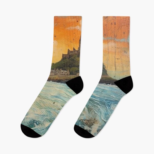 Item preview, St Michael’s Mount from Penzance at sunrise designed and sold by EpicFoxArt.