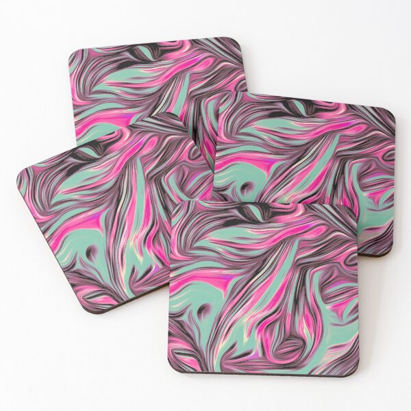 Item preview, Swirling Pink and Green Acid Rock Abstract Print - Textures designed and sold by CMooreWorx.