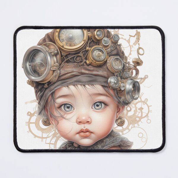 Item preview, Girl Baby Steampunk Portrait. designed and sold by IrinaMinevich.