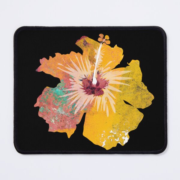 Item preview, Orangey Yellow Artistic textured Hibiscus Flower  designed and sold by ginaisarty.