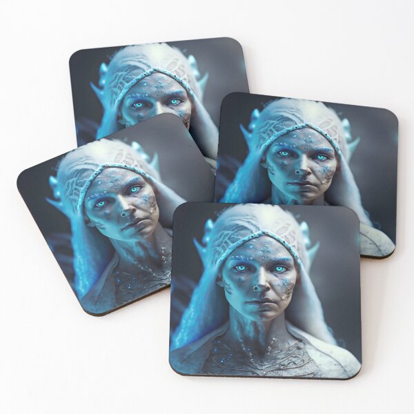Item preview, Ancient wise woman with frosty blue skin and blue glowing eyes designed and sold by Lefteris Betsis.