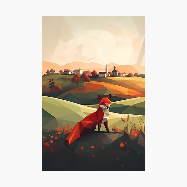 Item preview, Majestic Red Fox in East Coast Landscape designed and sold by SWReflections.