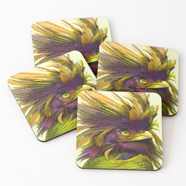Item preview, Bird with Ruffled Head of Feathers Morning Hair Yellow Gold designed and sold by deniselynnimage.