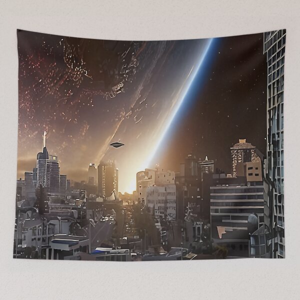 Item preview, Futuristic City On Another Planet designed and sold by NerdHut.