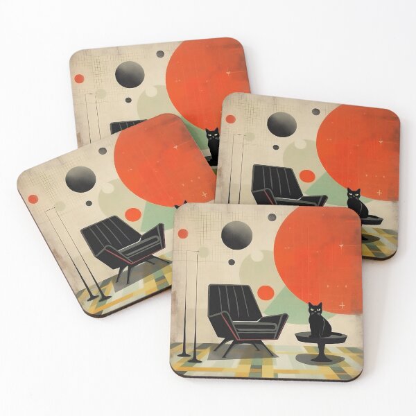 Item preview, Midcentury modern atomic cat designed and sold by kelliekreiser.