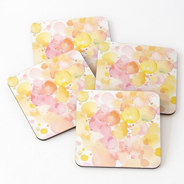 Item preview, Sunny Purple Grey and Pink Abstract Round Splashes in Light Pastel Colors  designed and sold by MeowcuryRising.
