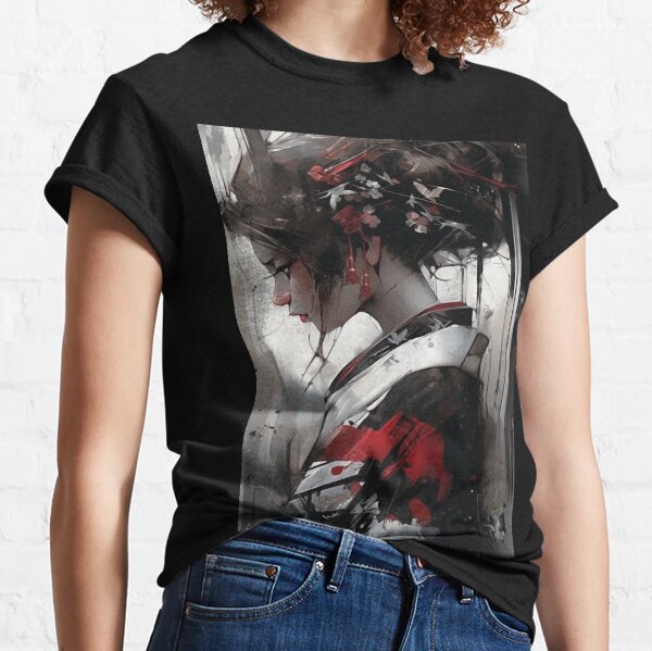 Lonely Japanese Geisha Art Print Classic T-Shirt