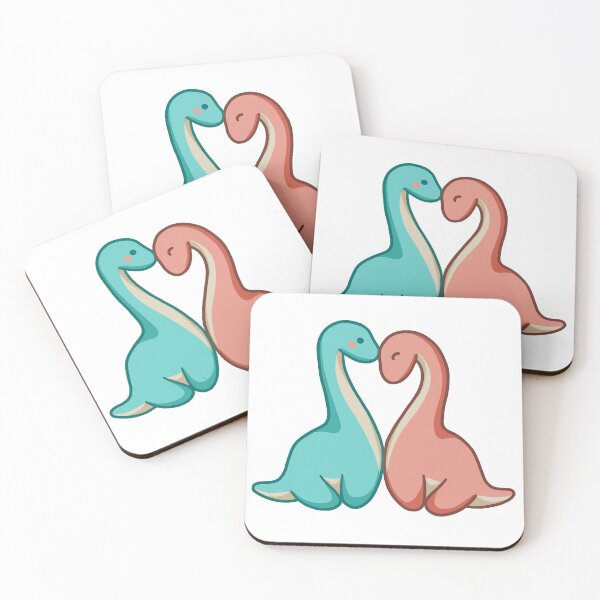 Item preview, Cute long neck couple, dino, dinosaurs designed and sold by hugadino.
