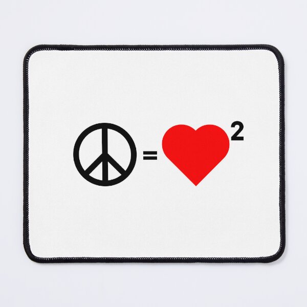 Item preview, Peace equals Love squared T-Shirt designed and sold by MalmoDesigns.