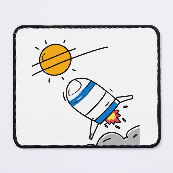 Item preview, Rocket Taking Off - Vector Sticker in Cartoon Style designed and sold by E-PrintStore.
