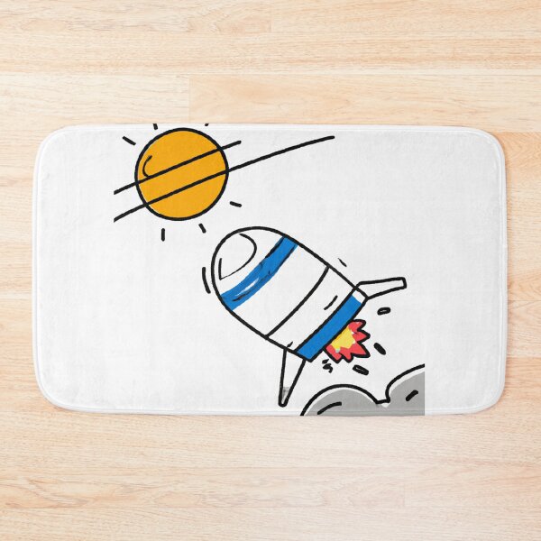 Item preview, Rocket Taking Off - Vector Sticker in Cartoon Style designed and sold by E-PrintStore.