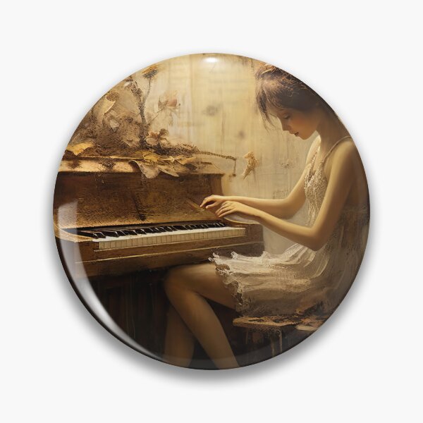 Item preview, Fairy Playing Piano - Evocative digital painting of a musical fairy playing the piano - Award Winning Designer - Very High Resolution designed and sold by CloudofKnowing.