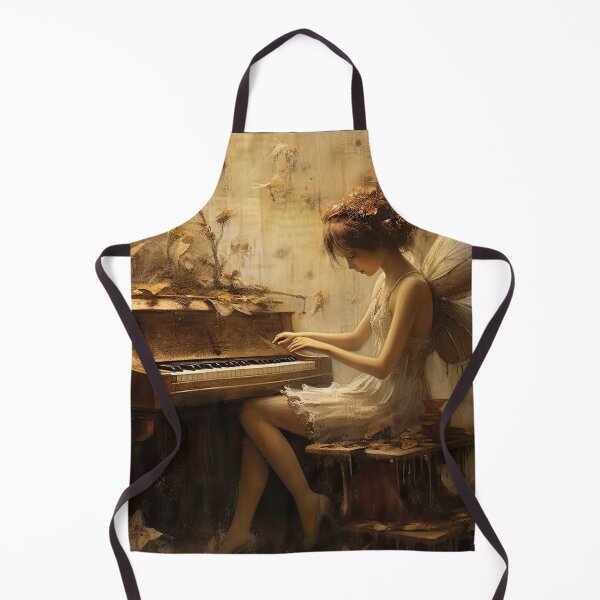 Item preview, Fairy Playing Piano - Evocative digital painting of a musical fairy playing the piano - Award Winning Designer - Very High Resolution designed and sold by CloudofKnowing.