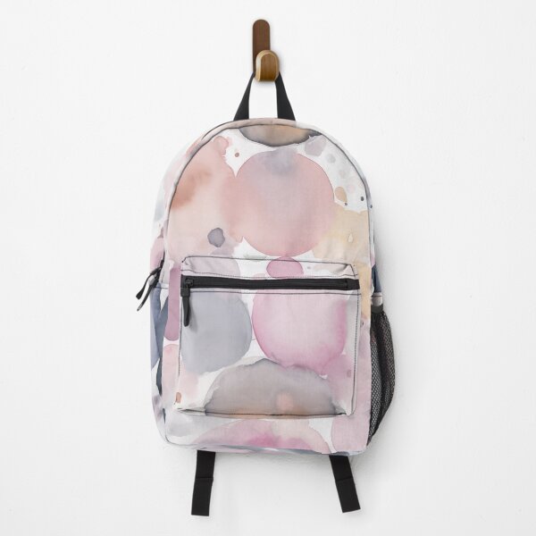 Item preview, Watercolor Purple Grey and Pink Abstract Round Splashes in Light Pastel Colors designed and sold by MeowcuryRising.