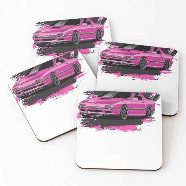 Item preview, Pink FC RX7 Mazda Rotary Powered Wankel JDM designed and sold by dragphotos.
