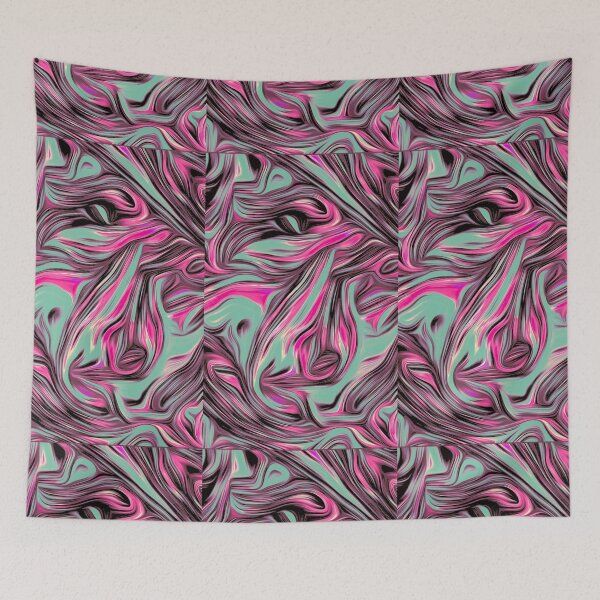 Item preview, Swirling Pink and Green Acid Rock Abstract Print - Textures designed and sold by CMooreWorx.