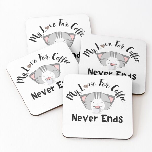 Item preview, My love for coffee never ends  designed and sold by AnimalWorldArtt.
