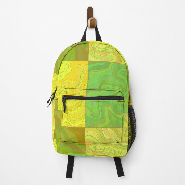 Item preview, Abstract yellow and green checkered marble pattern designed and sold by Osting.