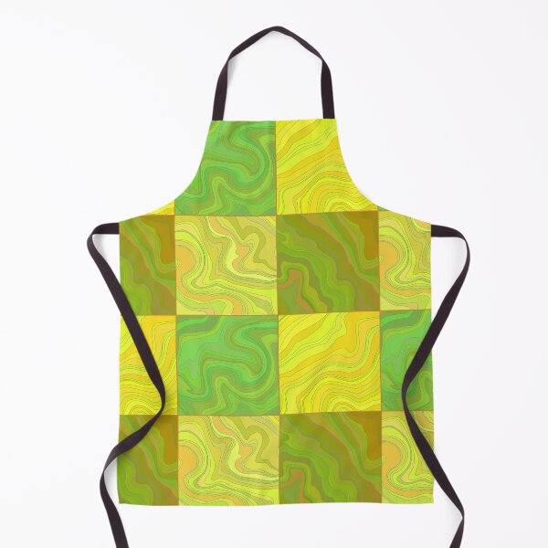 Item preview, Abstract yellow and green checkered marble pattern designed and sold by Osting.