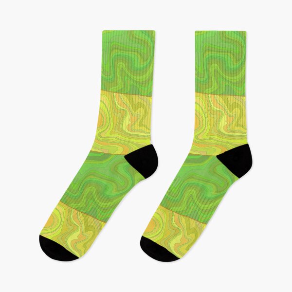 Aperçu de l'œuvre Motif abstrait en marbre à carreaux jaunes et verts créée et vendue par Osting.