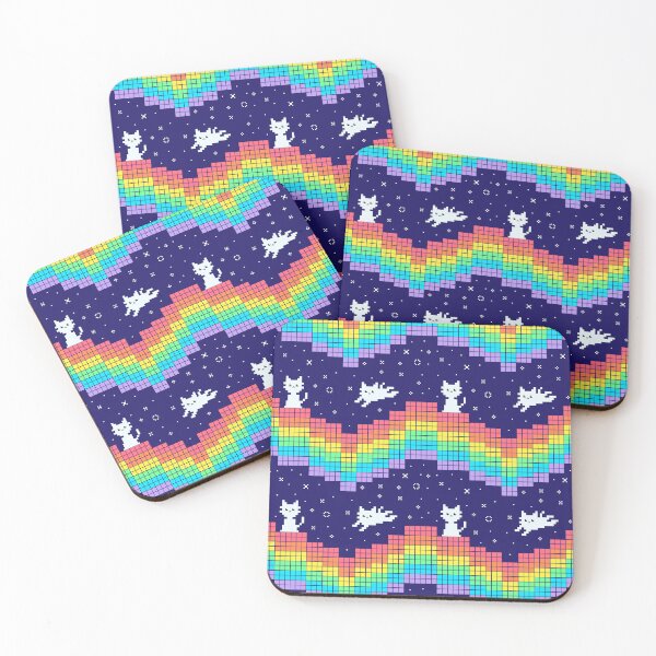 Item preview, Pixel Art Rainbows and Cats Retro Gaming Aesthetic designed and sold by anisgott.