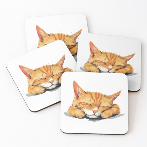 Item preview, Orange Sleepy cute Cat designed and sold by butani4.