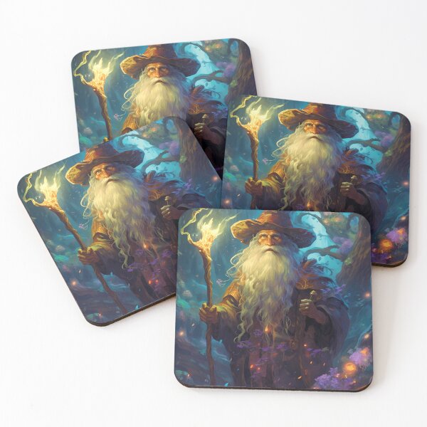 Item preview, Wizzard doing wizard stuff in magical forest designed and sold by Clawsorrow.
