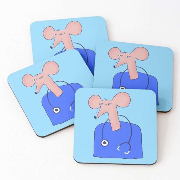 Item preview, Funny and suspicious skinny rat doctor in blue sweater designed and sold by IULIART.